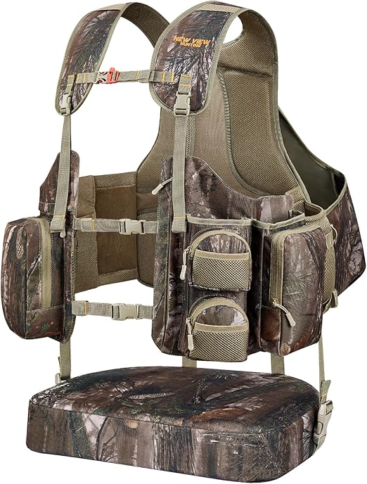 Pro Series Turkey Vest: Adjustable, Comfortable with 20 Pockets & Removable Seat