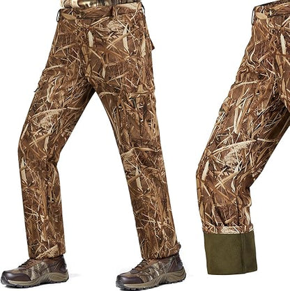 TimberGuard Cold-Weather Pants: Fleece Lined, Water Resistant Camo Hunting Gear
