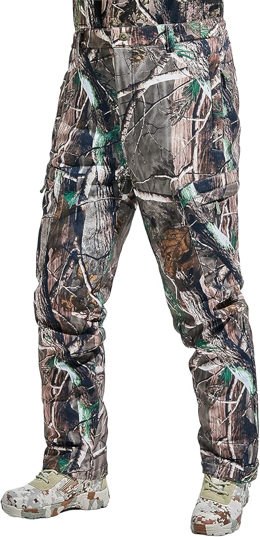 TimberGuard Cold-Weather Pants: Fleece Lined, Water Resistant Camo Hunting Gear