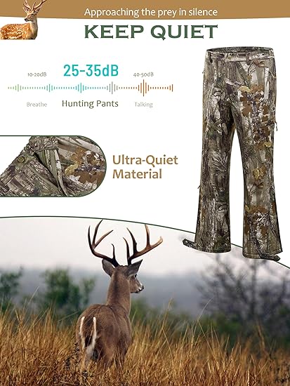 TimberGuard Cold-Weather Pants: Fleece Lined, Water Resistant Camo Hunting Gear