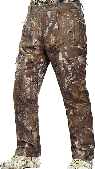 TimberGuard Cold-Weather Pants: Fleece Lined, Water Resistant Camo Hunting Gear