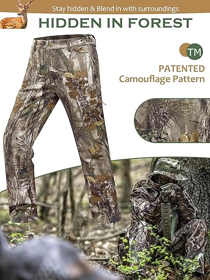 TimberGuard Cold-Weather Pants: Fleece Lined, Water Resistant Camo Hunting Gear
